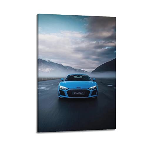 Supercar Poster für Audi R8 Hyper Car Sport Auto Poster Dekorative Malerei Leinwand Wand & Kunstbild Druck Moderne Familie Schlafzimmer Dekor 40 x 60 cm von CUBBLE