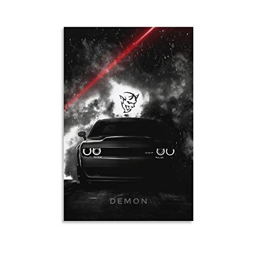 Supercar Poster für Dodge Challenger SRT Rennauto, Sportwagen, Poster, dekoratives Gemälde, Leinwand, Wand- und Kunstbild, modernes Familien-Schlafzimmer, Dekoration, 60 x 90 cm von CUBBLE