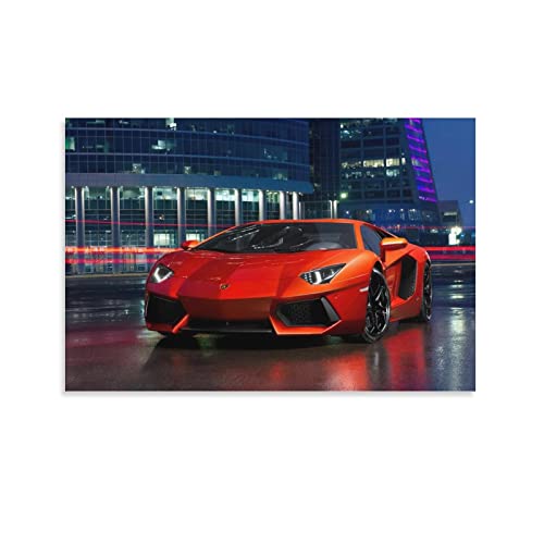Supercar Poster für Lamborghini Aventador Rennauto, Sportwagen, Poster, dekoratives Gemälde, Leinwand, Wand- und Kunstbild, modernes Familien-Schlafzimmer, Dekoration, 30 x 45 cm von CUBBLE