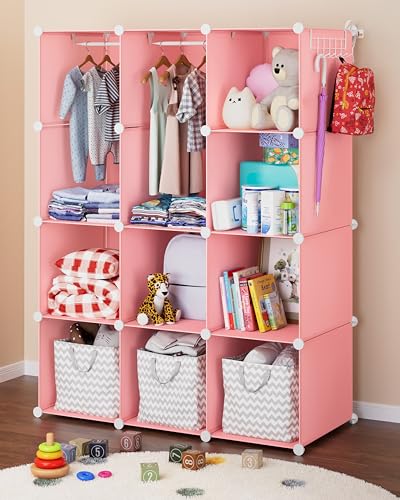 CUBEDIY Baby-Schrank-Organizer für das Kinderzimmer: robuster Babyschrank für den Schrank, anpassbarer Babyschrank, Babyschrank-Regale, wasserdichtes Regal, Kleider-Organizer mit von CUBEDIY
