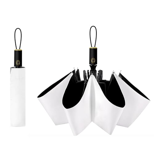 CUBY Regenschirm, Sonnenschirm Regenschirm, Freien Uv-Schutz Damen Automatik Faltschirm Winddicht Regenfest, Mini Umbrella Taschenschirme Mit 8 Rippen für Erwachsene und Kinder Reise Sonnenschirm von CUBY