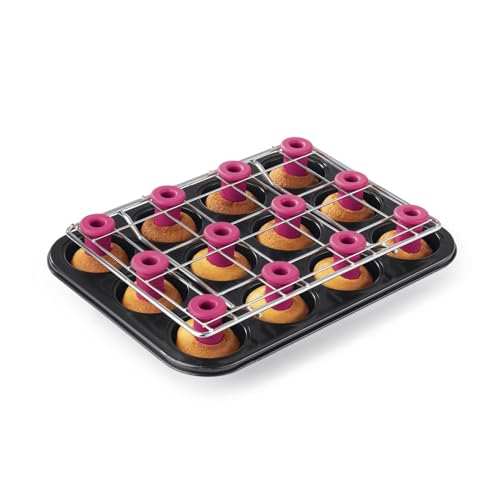 CUCAP Back-Set bestehend aus 12 Silikon Backförmchen und Muffinform mit Zentrierhilfe | Komplettset für perfekte Cupcakes, Muffins und mehr | Professionelle Aussparungen für Muffins und Cupcakes CUCAP Back-Set bestehend aus 12 Silikon Backförmchen und Muffinform mit Zentrierhilfe | Komplettset für perfekte Cupcakes, Muffins und mehr | Professionelle Aussparungen für Muffins und Cupcakes von CUCAP