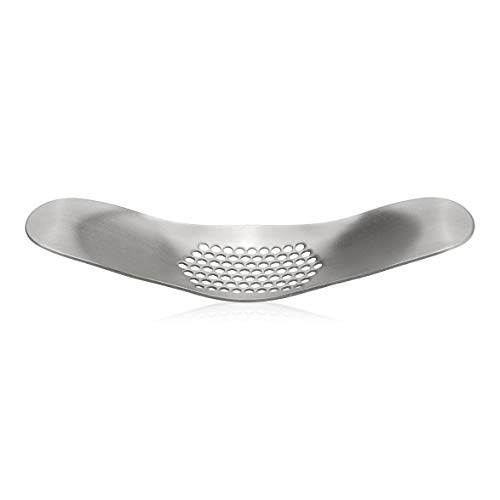 Cucina Sana Design Knoblauchpresse Wippe – Knoblauchwippe Garlic Crusher aus 304 Edelstahl – Wiegemesser-Prinzip – geschenkidee – lebensmittelecht & spülmaschinenfest von CUCINA Sana KITCHENWARE