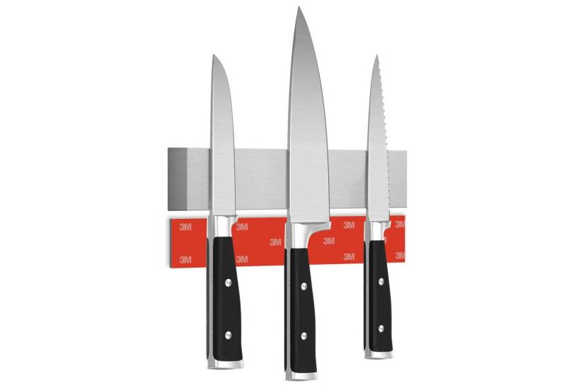 CUCINO Messerleiste mit extra starkem Magnet, Messer Magnetleiste selbstklebend, Einfache Montage mit 3M Klebeband ohne Bohren von CUCINO
