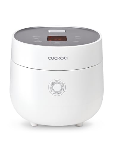 CUCKOO CR-0675FW Reiskocher für 6 Tassen (ungekocht) / 12 Tassen (gekocht) Micom Reiskocher mit antihaftbeschichtetem Innentopf, 13 Menümodi, LCD-Display, Fuzzy Logic Tech, Auto-Clean (weiß) von CUCKOO