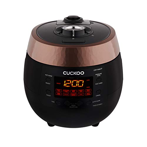 Cuckoo Reiskocher 1,08l CRP-R0607F Digitaler Dampfdruck, Braun/Schwarz von Cuckoo