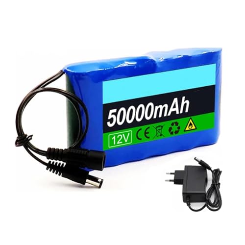 CUCKQUIC 12 V 50 Ah Lithium-Ersatzbatterie, Wiederaufladbarer Li-Ionen-Akku Mit BMS-Schutzplatine + Ladegerät Für Elektrofahrräder T CUCKQUIC 12 V 50 Ah Lithium-Ersatzbatterie, Wiederaufladbarer Li-Ionen-Akku Mit BMS-Schutzplatine + Ladegerät Für Elektrofahrräder T von CUCKQUIC