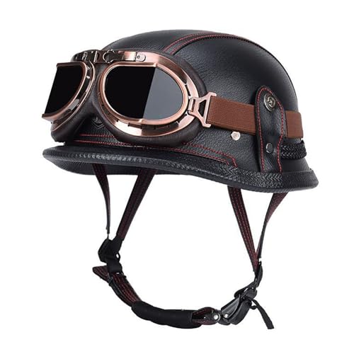 CUCKQUIC Aerodynamischer ABS-Halb-Jethelm, Motorrad-Halbhelm, ECE-Zertifiziert, Unisex, Rollerhelm, Angenehmes Weiches Futter, G,L=59~60CM CUCKQUIC Aerodynamischer ABS-Halb-Jethelm, Motorrad-Halbhelm, ECE-Zertifiziert, Unisex, Rollerhelm, Angenehmes Weiches Futter, G,L=59~60CM von CUCKQUIC
