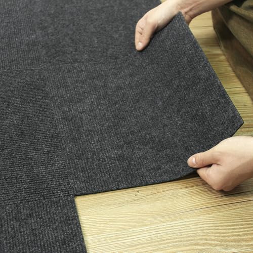 CUCOS Teppichfliesen Selbstklebende, 30x30 cm Teppichboden, Einfach Zuschneidbar, Weicher Teppich Fliesen für Wohnbereich, Büro und Küche – 30 Fliesen pro Box / 3 m² von CUCOS