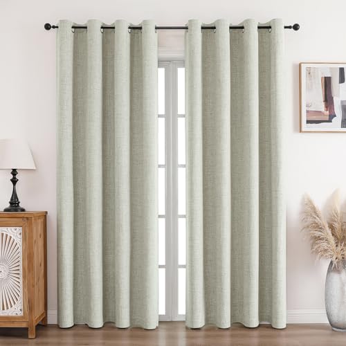 CUCRAF Vorhang 100% Blickdicht Leinen Gardinen mit Ösen Verdunklungsvorhänge Gardinen Hellbeige H300 x B167 cm 2er Set, Thermovorhang Kälteschutz Schallschutz Vorhang für Wohnzimmer Schlafzimmer CUCRAF Vorhang 100% Blickdicht Leinen Gardinen mit Ösen Verdunklungsvorhänge Gardinen Hellbeige H300 x B167 cm 2er Set, Thermovorhang Kälteschutz Schallschutz Vorhang für Wohnzimmer Schlafzimmer von CUCRAF