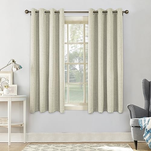 CUCRAF Vorhang Blickdicht Gardinen mit Ösen Hellbeige - 100% Verdunklungsvorhang Ösenschal Vorhänge 2er Set H175xB140cm Deko Ösenschal Thermo Vorhänge für Wohnzimmer Kinderzimmer Schlafzimmer CUCRAF Vorhang Blickdicht Gardinen mit Ösen Hellbeige - 100% Verdunklungsvorhang Ösenschal Vorhänge 2er Set H175xB140cm Deko Ösenschal Thermo Vorhänge für Wohnzimmer Kinderzimmer Schlafzimmer von CUCRAF