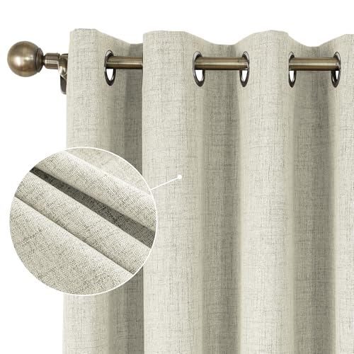 CUCRAF Vorhang Blickdicht Gardinen mit Ösen Hellbeige - 100% Verdunklungsvorhang Ösenschal Vorhänge 2er Set H175xB140cm Deko Ösenschal Thermo Vorhänge für Wohnzimmer Kinderzimmer Schlafzimmer CUCRAF Vorhang Blickdicht Gardinen mit Ösen Hellbeige - 100% Verdunklungsvorhang Ösenschal Vorhänge 2er Set H175xB140cm Deko Ösenschal Thermo Vorhänge für Wohnzimmer Kinderzimmer Schlafzimmer von CUCRAF