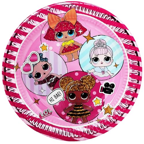 CUCUBA 8 Pappteller Farbe Rosa LOL 23 cm großes Geschirr für Party Geburtstag CUCUBA 8 Pappteller Farbe Rosa LOL 23 cm großes Geschirr für Party Geburtstag von CUCUBA