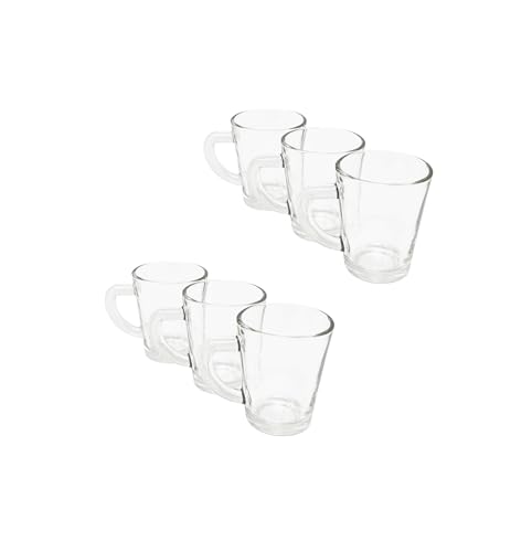 CUCUBA Set mit 6 Kaffeetassen aus transparentem Glas, hohe Form, 70 ml, waschbar CUCUBA Set mit 6 Kaffeetassen aus transparentem Glas, hohe Form, 70 ml, waschbar von CUCUBA