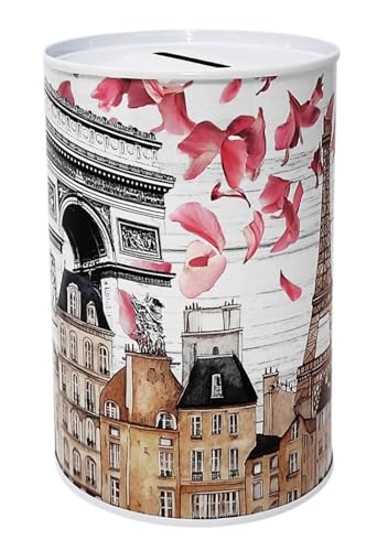 Dose Spardose Design Paris Charakteristische Elemente der Stadt und Monumente Eiffelturm Notre Dame Triumphbogen aus Metall nicht zu öffnende Blechdose 13 x 8 cm Dose Spardose Design Paris Charakteristische Elemente der Stadt und Monumente Eiffelturm Notre Dame Triumphbogen aus Metall nicht zu öffnende Blechdose 13 x 8 cm von CUCUBA
