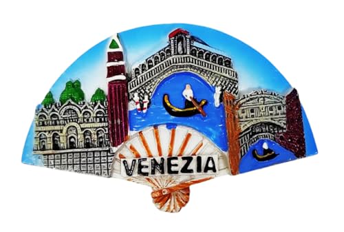 Kühlschrankmagnet aus Harz Venezia Rialtobrücke 3D in Form eines Fächers Souvenir für die Sammlung Haus Küche 7 x 7 cm V-112 Kühlschrankmagnet aus Harz Venezia Rialtobrücke 3D in Form eines Fächers Souvenir für die Sammlung Haus Küche 7 x 7 cm V-112 von CUCUBA