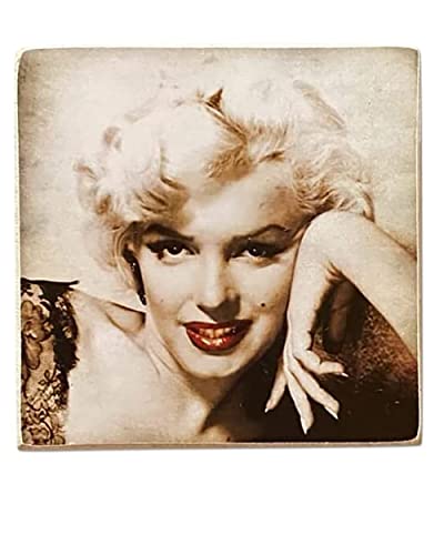 Kustom Art Magnet (Magnet) Serie berühmte Schauspieler Marilyn Monroe Vintage-Stil für Kühlschrank/Garage/Bar, Druck auf Holz 8 x 8 cm von CUCUBA