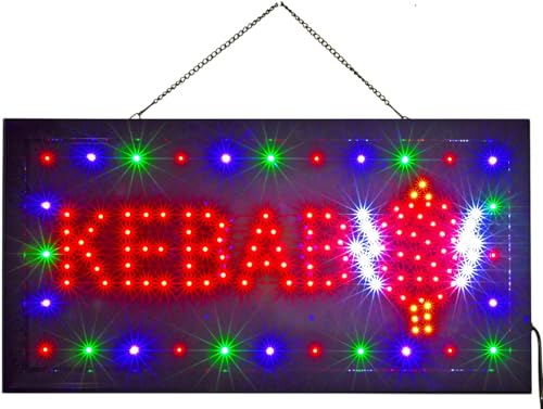 CUCUBA Leuchtschild aus LED mit Schriftzug - Kebab 48 x 25 x 2 cm mit bunten LEDs, blinkend, Energieklasse A von CUCUBA