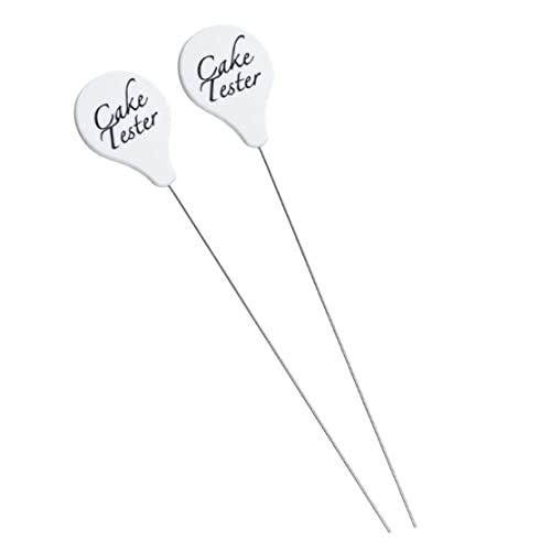 2pcs Kuchen -Tester Edelstahlkuchen Spieß Küchenkuchen Tester Sonde Spießstift Nadel wiederverwendbares Lang Metall Back Sticks für Heimbäckerei Kuchen Spieß wiederverwendbarer Zahnstocher von CUCUFA