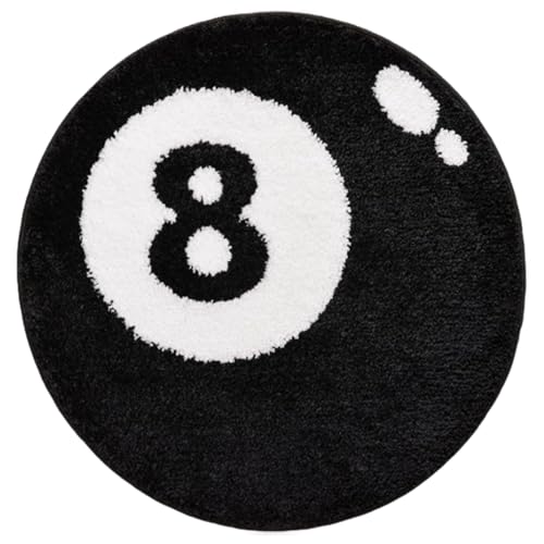 8 Ballteppich, 24 Zoll weiches Wasserabsorptionsmittel Schnell trocken, kühle Teppiche, nicht rutscher 8 Ballteppich, waschbarer ästhetischer Teppich für Schlafzimmer im Schlafzimmer, kühle Teppiche von CUCUFA