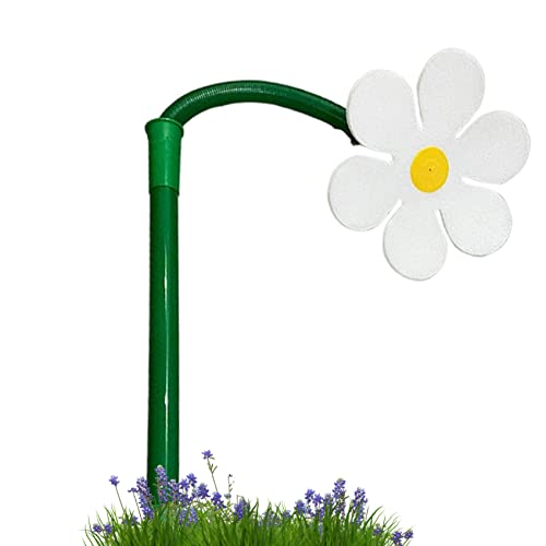Blumensprinkler für große Flächen süßer Gartensprinkler leicht zu installieren tanzende Blumensprinkler mit Wasserrohr -Anpassung für Gartengarten Kinder Spielen Weiße Blumensprinkler von CUCUFA