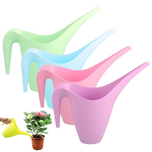 CUCUFA Bewässerung von 4pcs Langer Ausgabel Plastik Gartendosen 1L kleine Langhals Gartenblumenpflanze Sprühflasche für Innenpflanzen im Freien Bewässerung Dose von CUCUFA