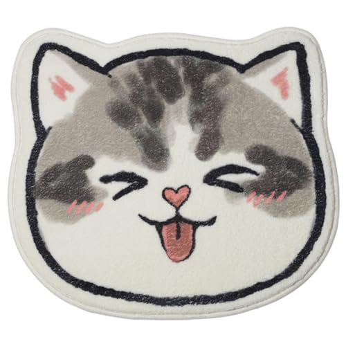 CUCUFA Cat-Form Teppich Lustiger Cartoon Katze Tufted Teppich unregelmäßiges Wasserabsorption Nicht rutschfrost CUCUFA Cat-Form Teppich Lustiger Cartoon Katze Tufted Teppich unregelmäßiges Wasserabsorption Nicht rutschfrost von CUCUFA
