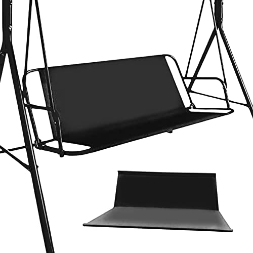 CUCUFA Gartenschwung Sitzplatzabdeckung Ersatz 45x19x19 Zoll wasserdichtes Hofstuhlschiff für den Außenbereich 2 und 3 Sitzer Stuhl Schwarz, Garten, Garten von CUCUFA