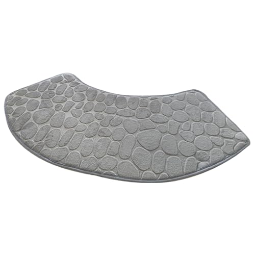 CUCUFA Gebogene Duschmatte, 39x16 Zoll weiche & saugfähige Gebogene Badematte, Rutschfester waschbarer Eckbadeteppich, Badematte von CUCUFA