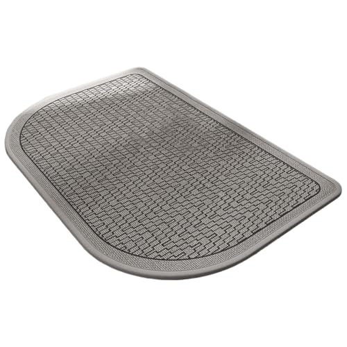 CUCUFA Graue Badematte, 15 x 24 Zoll schnelles Trocknungs-Badezimmermatte, Nicht rutscher Duschteppich für Zuhause, Büro, Hotel, schnelles trockenes Bad von CUCUFA