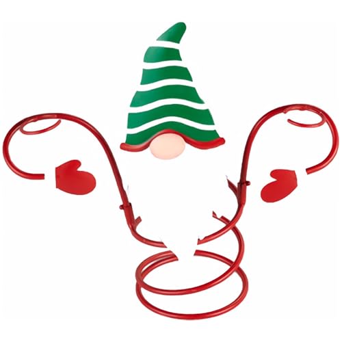 CUCUFA Weinglashalter, Weihnachtsglas Weinflaschenhalter mit Santa GNOME Flasche Desktop Organizer Rack für Bar Home Display Weihnachtsdekoration von CUCUFA