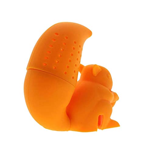 Eichhörnchen -Tee -Infuser, niedliches tierisches Blatt -Tee -Sieb Silikon Fine Mesh Tee Filter Diffusor für große Tasse Tee Steeper Tee Liebhaber Geschenk von CUCUFA