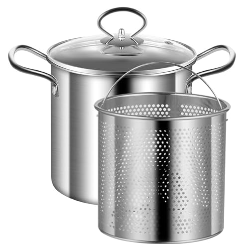 Frittierfiteus -Topf mit Korb, 3, 5 -l -Frittiertopf Edelstahl kleiner Fritteuchsenfische und Korböl mit von CUCUFA