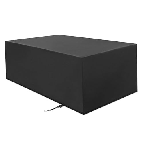 Möbelabdeckung im Freien, 126x126 x 32 Zoll wasserdichtes Außenabdeckung mit Kordelkordel, Möbelabdeckungen wasserdicht von CUCUFA