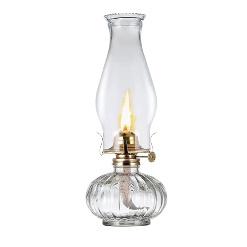 Öllampenglas Kerosin Lantern Vintage Glaskerosinlampe Hurrikanlampe für Innenräume verwenden Öllampe von CUCUFA
