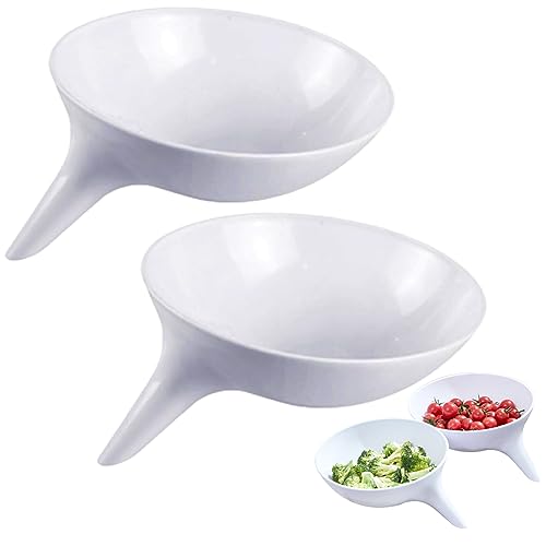 Obstsieger Schüssel mit Ausguss, 2pcs Multifunktionen Abflusser Abflusskorb Küche Spüle Abflusskorb Obst und Gemüse Abfluss Korb Colander Drainbowl Obst Waschmaschine von CUCUFA