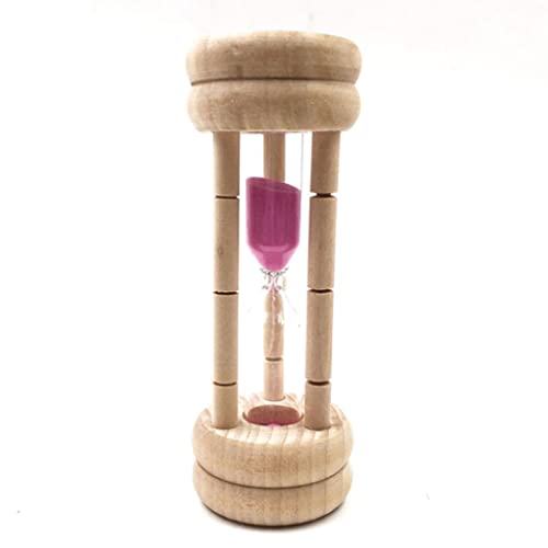 Sandtimer, 3 Minuten Sanduhr Holz Eier Timer Timer Küchentimer Innenausstattung zufällige Farbe für Klassenzimmer -Heimbüro -Dekoration von CUCUFA