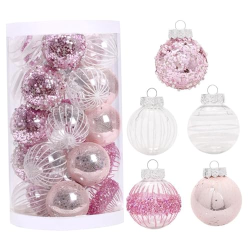 Weihnachtskugel -Ornamente 25 PCS 2, 4 Zoll bruchsicherer Weihnachtsbaumkugeln mit zartem und glitzerndem Muster Hängender Weihnachts -Kugeln Dekor, Stil 1, Baum Ornament Weihnachtskugel -Ornamente 25 PCS 2, 4 Zoll bruchsicherer Weihnachtsbaumkugeln mit zartem und glitzerndem Muster Hängender Weihnachts -Kugeln Dekor, Stil 1, Baum Ornament von CUCUFA