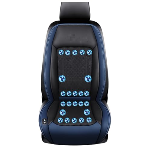 CUCUKAKA Sitzkühlung Auto, mit 24 Fans, 12v/24v, 3 Kühlstufen Klima Sitzauflage Auto Autositzauflage Vordersitze für Auto LKW Van,Blue-12V von CUCUKAKA