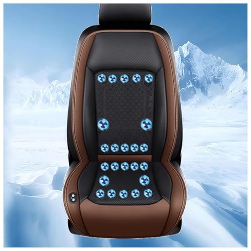 CUCUKAKA Sitzkühlung Auto, mit 24 Ventilatoren 3 einstellbare Windgeschwindigkeiten Autositzauflage Sitzauflage Kühlung für Auto LKW SUV RV,Brown-24V von CUCUKAKA