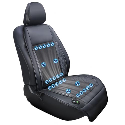 CUCUKAKA Sitzkühlung Auto, mit 24 Ventilatoren 3 einstellbare Windgeschwindigkeiten Sitzkühlung Auto Kühlende Sitzauflage Auto für Auto LKW SUV RV,Black-12V von CUCUKAKA