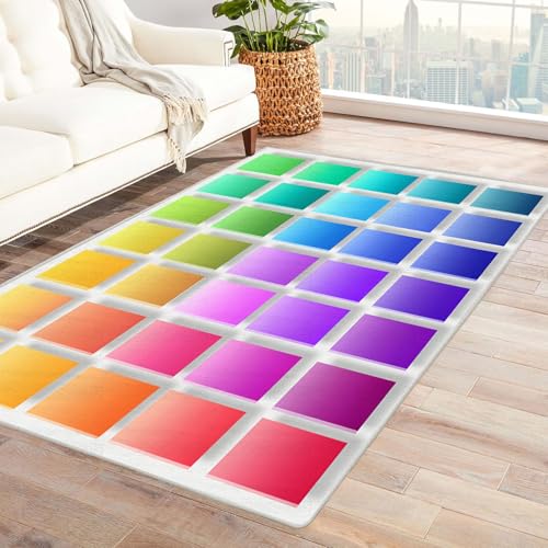 CUDAOO Bedruckter Innen-/Außenteppich Farbverläufe Teppich Wohnzimmer Schlafzimmer(Deine Farben)-180x240cm von CUDAOO