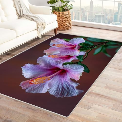 CUDAOO Bedruckter Innen-/Außenteppich Pulver Ju Geun Für Wohnzimmer, Sofa, Tisch, Flur, Fußmatte,Schlafzimmer(Violett)-120x180cm von CUDAOO