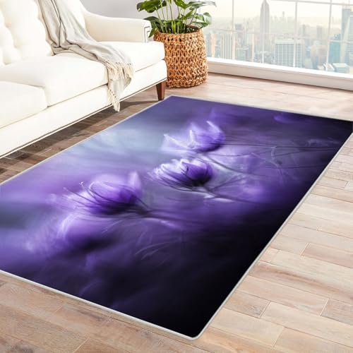 CUDAOO Bedruckter Innen-/Außenteppich Purpurweißer Kopf Tepich Moderne Wohnzimmer Vintage Schlafzimmer(Gelb)-150x180cm von CUDAOO