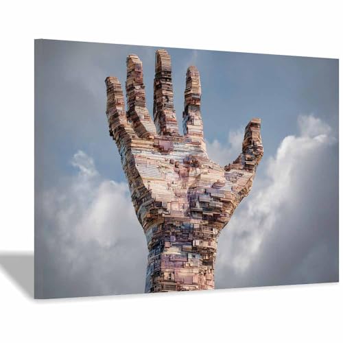CUDAOO Deko Canvas Painting Abstrakt Kunst Leinwand ästhetisch dekoratives Gemälde Buchschnitzerei Wohnzimmer Wohnung Deko Kunstdrucke(Kaki40)-60x80cm Gerahmt von CUDAOO
