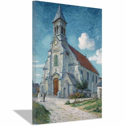 CUDAOO Deko Canvas Painting Abstrakt Kunst Leinwand ästhetisch dekoratives Gemälde Ländliche Kirche Wohnzimmer Wohnung Deko Kunstdrucke(Bleu verstecken202)-40x60cm Gerahmt von CUDAOO