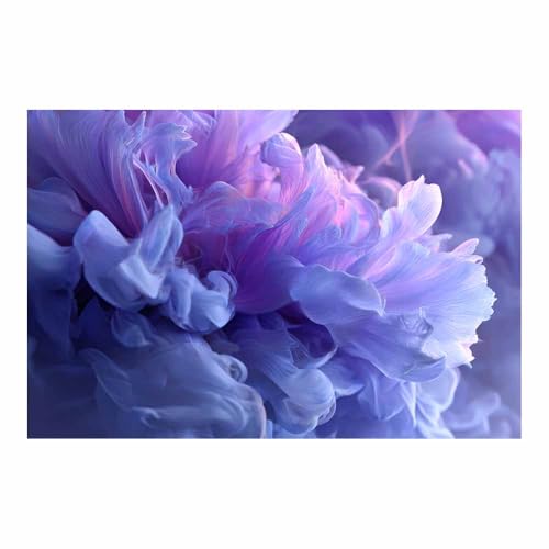 CUDAOO Deko Canvas Painting Abstrakt Kunst Leinwand ästhetisch dekoratives Gemälde Lila-rosa Blume Wohnzimmer Wohnung Deko Kunstdrucke(Violett22)-40x60cm Ungerahmt von CUDAOO