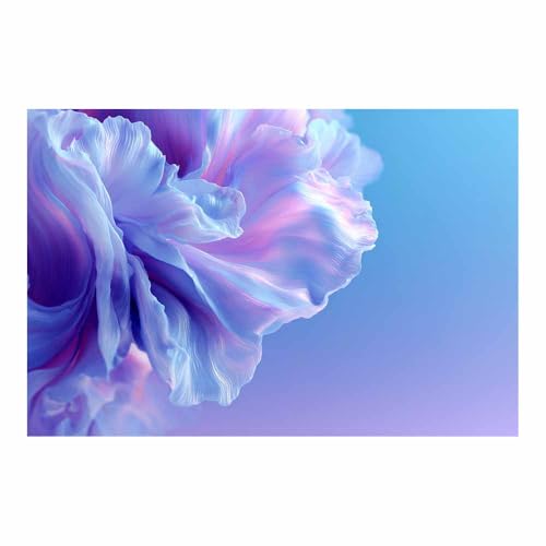 CUDAOO Deko Canvas Painting Abstrakt Kunst Leinwand ästhetisch dekoratives Gemälde Rosa-blaue Blume Wohnzimmer Wohnung Deko Kunstdrucke(Lichtviolett58)-20x30cm Ungerahmt von CUDAOO