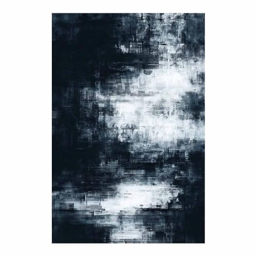 CUDAOO Deko Canvas Painting Abstrakt Kunst Leinwand ästhetisch dekoratives Gemälde Schwarz-weiß Wohnzimmer Wohnung Deko Kunstdrucke(Schwarz Weiß232)-40x60cm Ungerahmt von CUDAOO