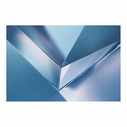 CUDAOO Exquisite Abstrakte Kunst auf minimalistische Wandbilder Leinwand Blaue Geometrie Neutralem Hintergrund für Home Hotel Office Wanddekoration(Hellblau36)-60x80cm Ungerahmt von CUDAOO